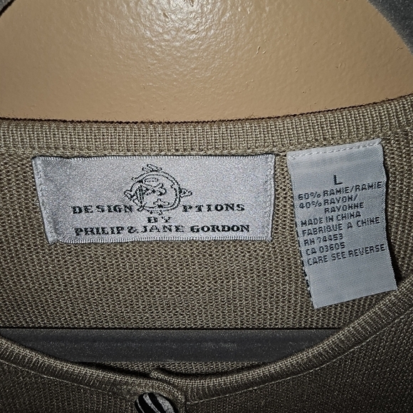 Design Options Ladies Cardigan Sweater By Phillip And Jane Gordon Wild Animals L - Picture 2 of 5